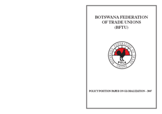 Policy position paper on globalization 2007